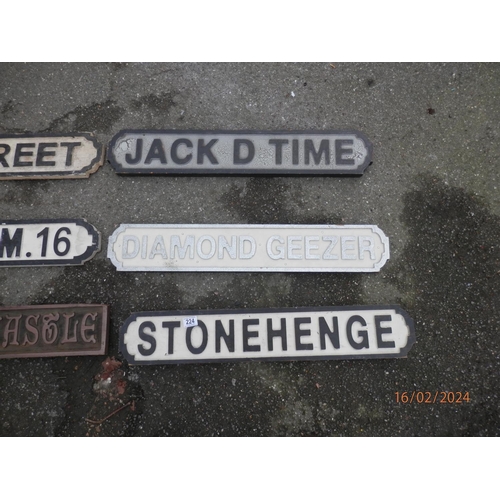 1224 - Collection of Vintage Style Road Signs