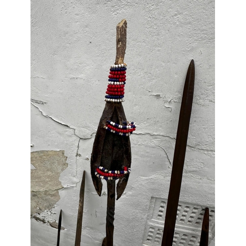 1340 - African Tribal Interest- A good Collection of 19th Century and Early 20th Century Spears, Staff etc