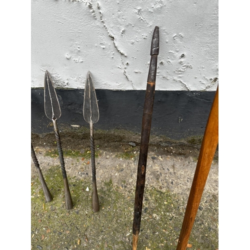 1340 - African Tribal Interest- A good Collection of 19th Century and Early 20th Century Spears, Staff etc