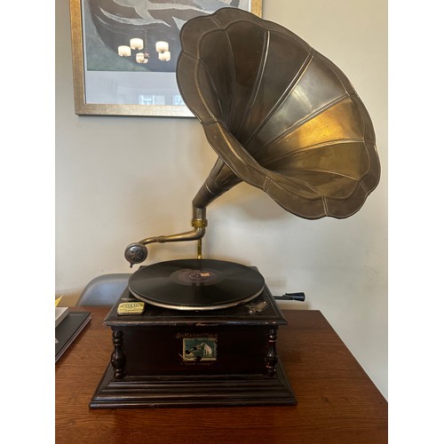 1354 - Original HMV Gramophone with Needles