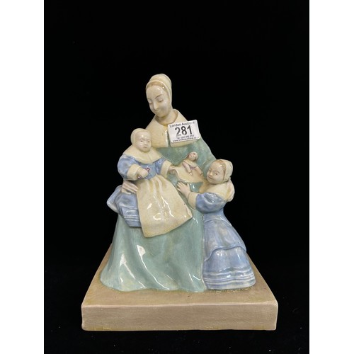 75 - Rare Mary Mitchell Smith Figural Pottery Group 29cm