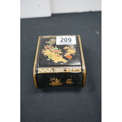 1209 - Japanese Black lacquered box