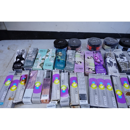 1269 - lot of 71 different hair products including dyes and creams