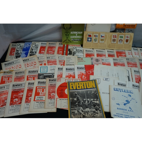 27 - Altrincham Football Interest:Collection of 1960s Football Programmes & Other Ephemera