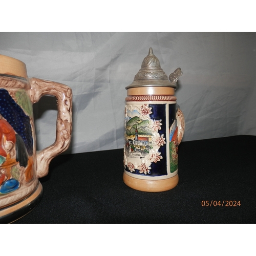 290 - Group of 3 Vintage Beer Steins