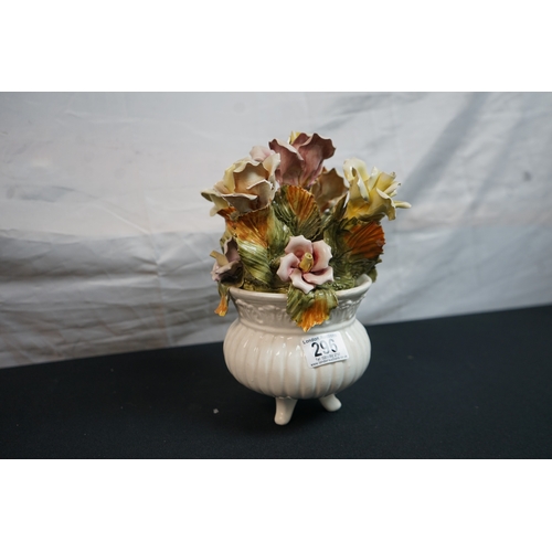 296 - Italian Capodimonte Floral Centrepiece