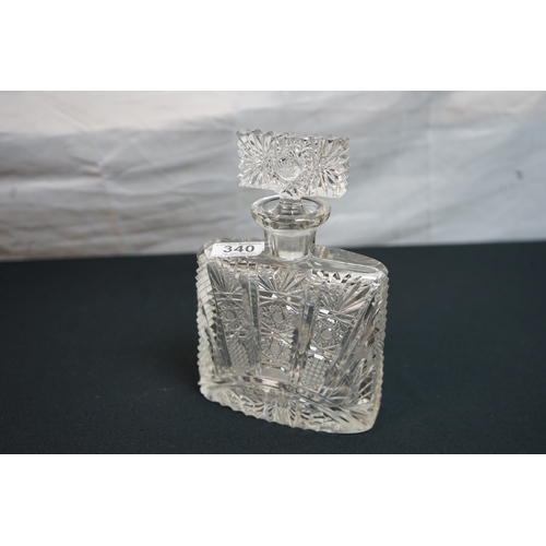 340 - Cut glass decanter