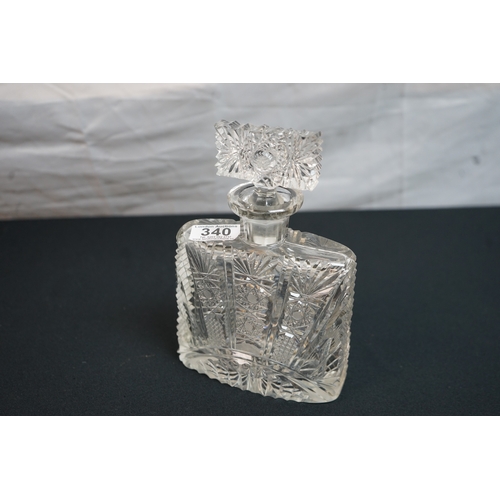 340 - Cut glass decanter