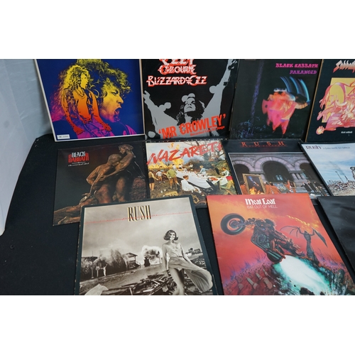 346 - Mixed Lot of Vinyl records to include Black Sabbath, Meat Loaf, Robert Plant, Metallica etc