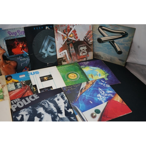 348 - Mixed lot of Vinyl Records to include Elton John, dire straits, deep purple, The police and others m... 