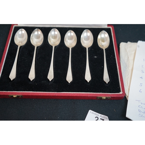 37 - Cased Set of Travis and Wilson Hallmarked Silver Spoons each Bearing a Hallmark from a Different Bri... 