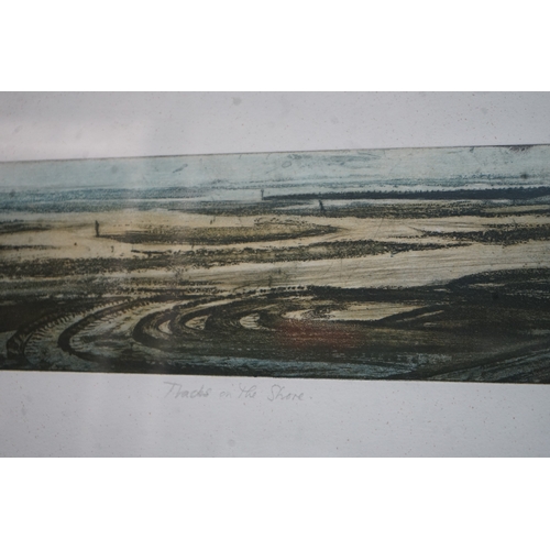 4 - Hand Signed Print Titled Tracks on the Shore. Ltd Edition. 60cm x 40cm