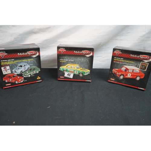 40 - 3 Corgi Drivetime Motorsport Diecast Cars Boxed