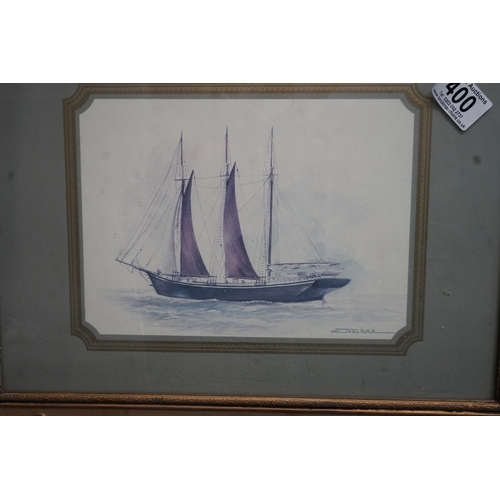 400 - framed Sailing boat print by Joel Kirk