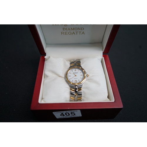 405 - Krug-baumen diamond regatta wrist Watch