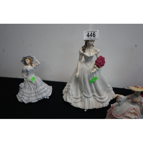 446 - Good lot of Royal Worcester lady Figurines