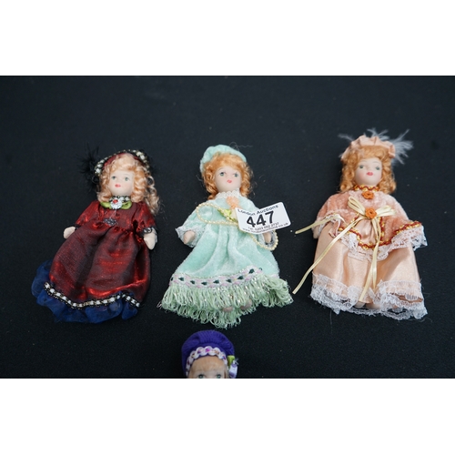 447 - good lot of Vintage miniature Porcelain Dolls