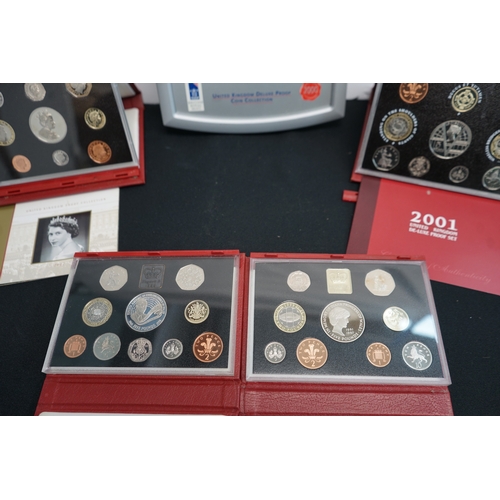 464 - Collection of 5 UK Proof Coin Sets 1penny to £5 coin in each