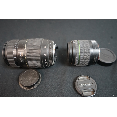 64 - Pentax 18-55mm and Tamron 70-300mm Camera Lens