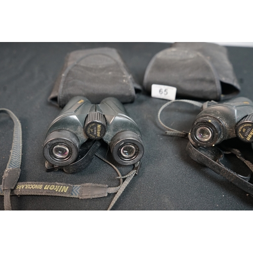 65 - Nikon Travelite EX Binoculars (Two Pairs)