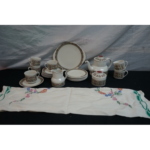 70 - Royal Doulton Fireglow Tea for 6 Part Set