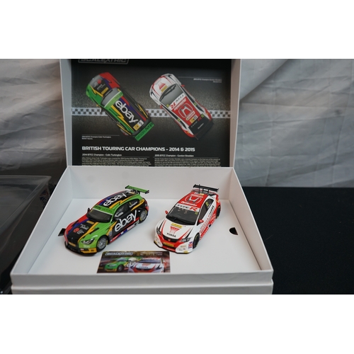 73 - Mint & Boxed Scalextriuc. BTCC Champions 2015/15 Cars