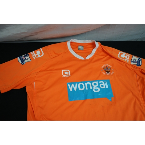 74 - c.2010 Matchworn Blackpool Football Shirt Brett Ormerod