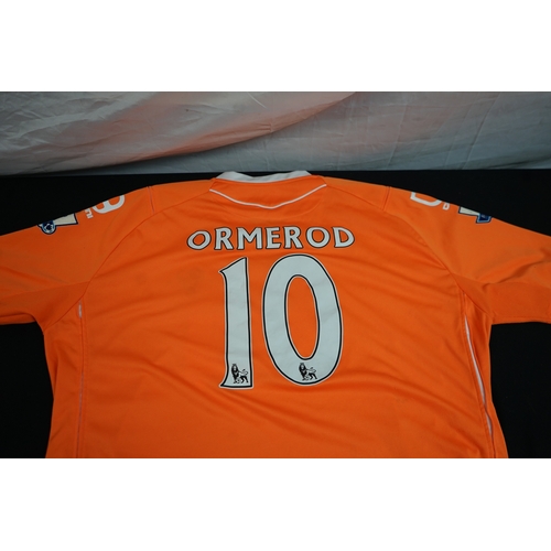 74 - c.2010 Matchworn Blackpool Football Shirt Brett Ormerod