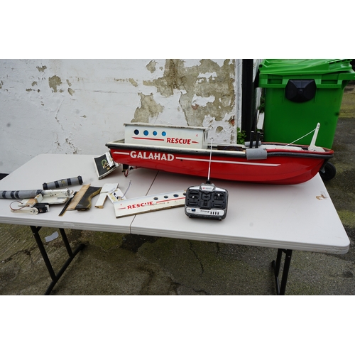 84 - Large Remote Control Boat with Trailer etc