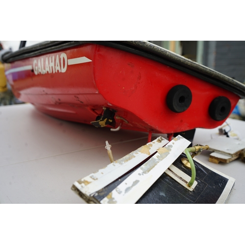 84 - Large Remote Control Boat with Trailer etc