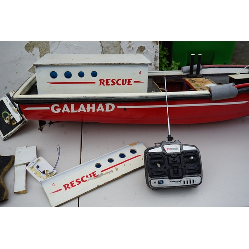 84 - Large Remote Control Boat with Trailer etc