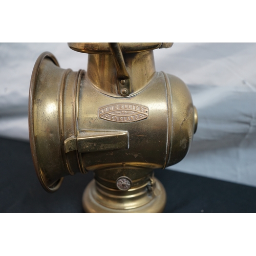 93 - Early 20th Century Brass Car Lamp by Duccelier