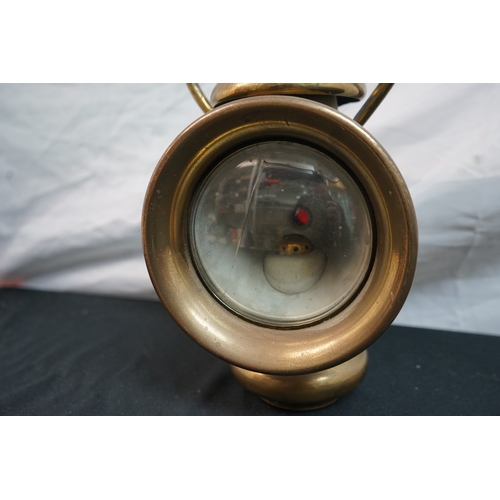 93 - Early 20th Century Brass Car Lamp by Duccelier