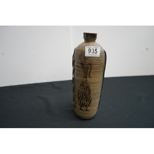 935 - Rare Antonio Prieto (1912-1967) Stoneware Bottle c. 1950s 25cm Tall