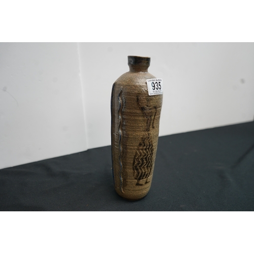 935 - Rare Antonio Prieto (1912-1967) Stoneware Bottle c. 1950s 25cm Tall