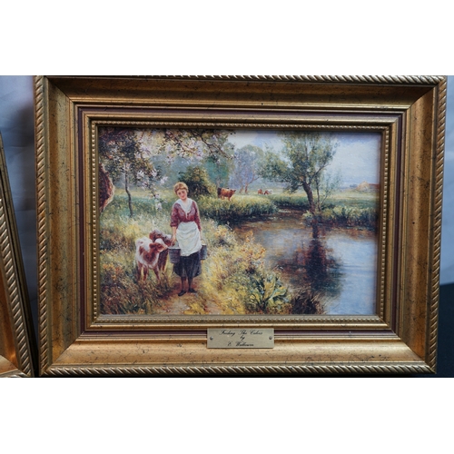 96 - Pair of Framed Reproduction Oil Paintings