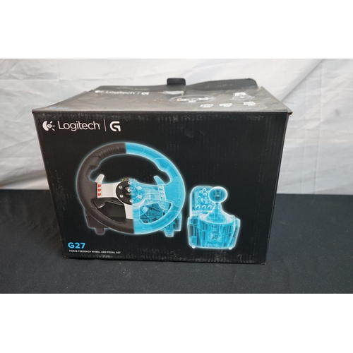 97 - Logitech G27 Racing Wheel + Pedal & Shift Boxed