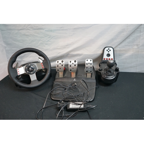 97 - Logitech G27 Racing Wheel + Pedal & Shift Boxed