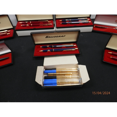 1236 - Good lot of Ballograph pens to include one box of refills