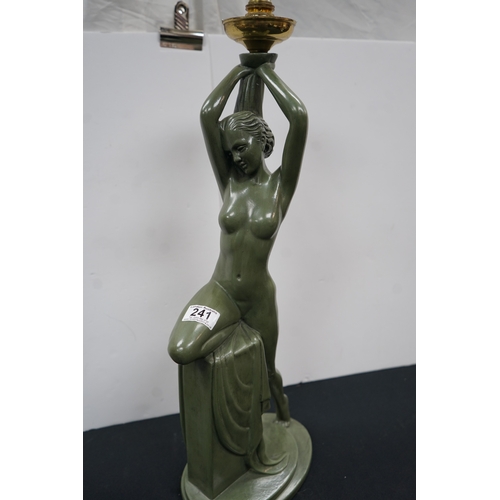 1241 - Art deco style lamp H:60cm (no lead)