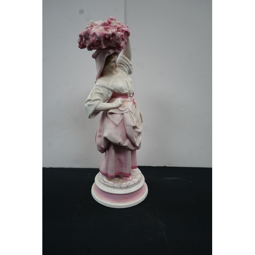 1244 - Antique lady figurine H:40cm