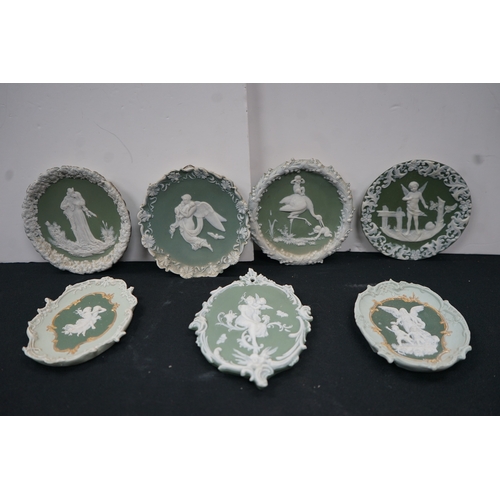 1248 - Collection of Jasperware plaques