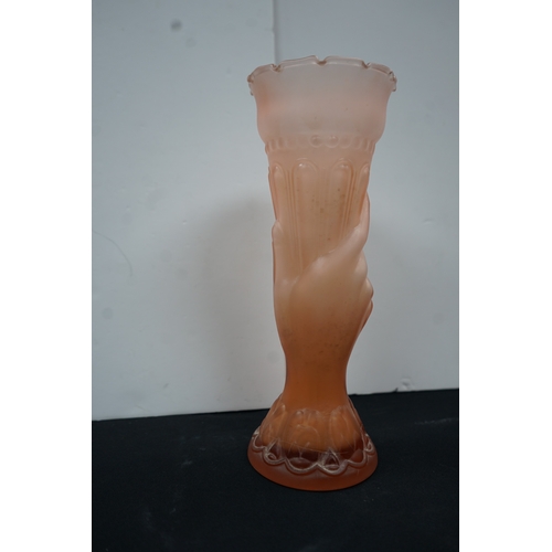 1249 - Art Noveau Glass vase H:30cm