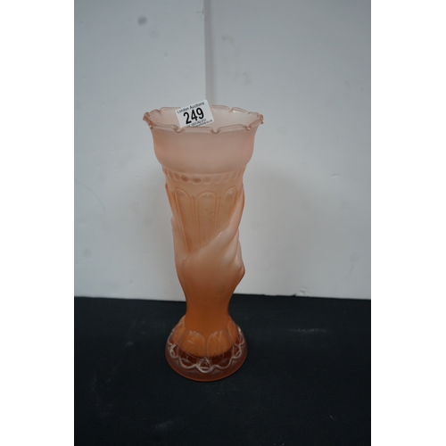 1249 - Art Noveau Glass vase H:30cm