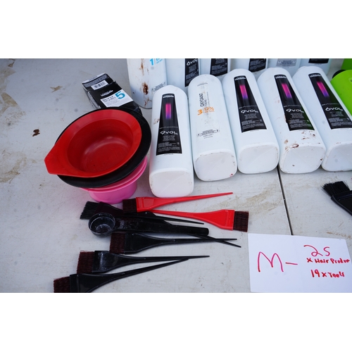 1280 - Good lot of 25 Hair products and 19 Hair tools