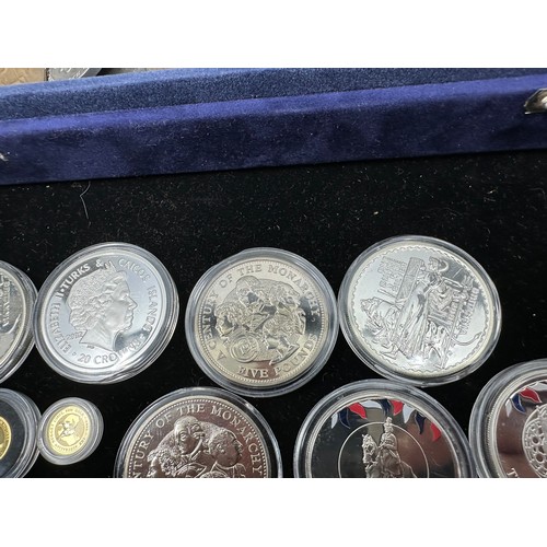 221 - Good Collection of Coins to include Silver proof Examples, 1 OZ Silver Coins, Two 1/28th Ounce .999 ... 