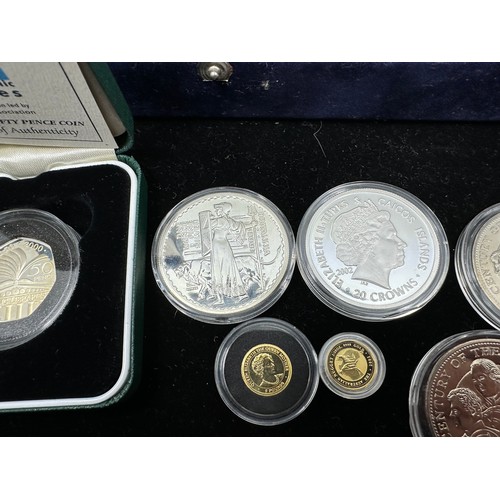 221 - Good Collection of Coins to include Silver proof Examples, 1 OZ Silver Coins, Two 1/28th Ounce .999 ... 