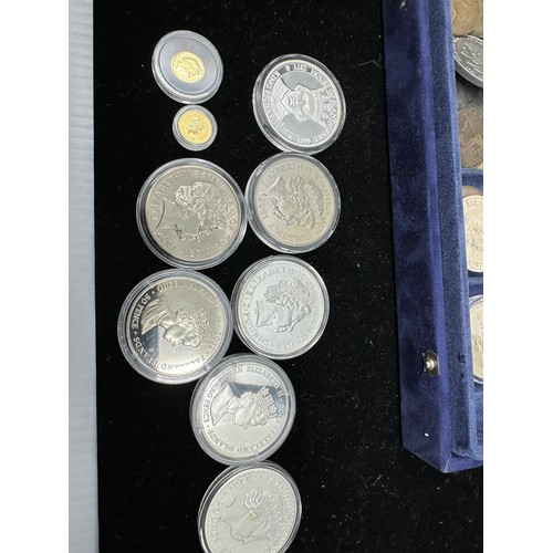 221 - Good Collection of Coins to include Silver proof Examples, 1 OZ Silver Coins, Two 1/28th Ounce .999 ... 