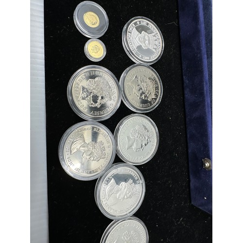 221 - Good Collection of Coins to include Silver proof Examples, 1 OZ Silver Coins, Two 1/28th Ounce .999 ... 