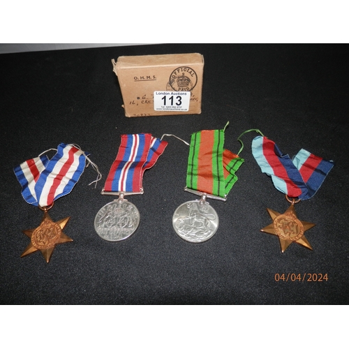 113 - Group of Second World War Medals